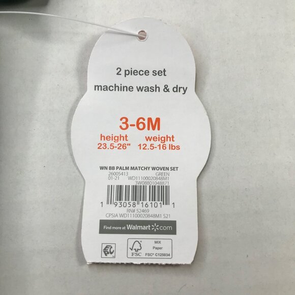 Wonder Nation Boy's 2 Piece Shirt and Short Set 3-6 Month Green New With Tags - Picture 4 of 16